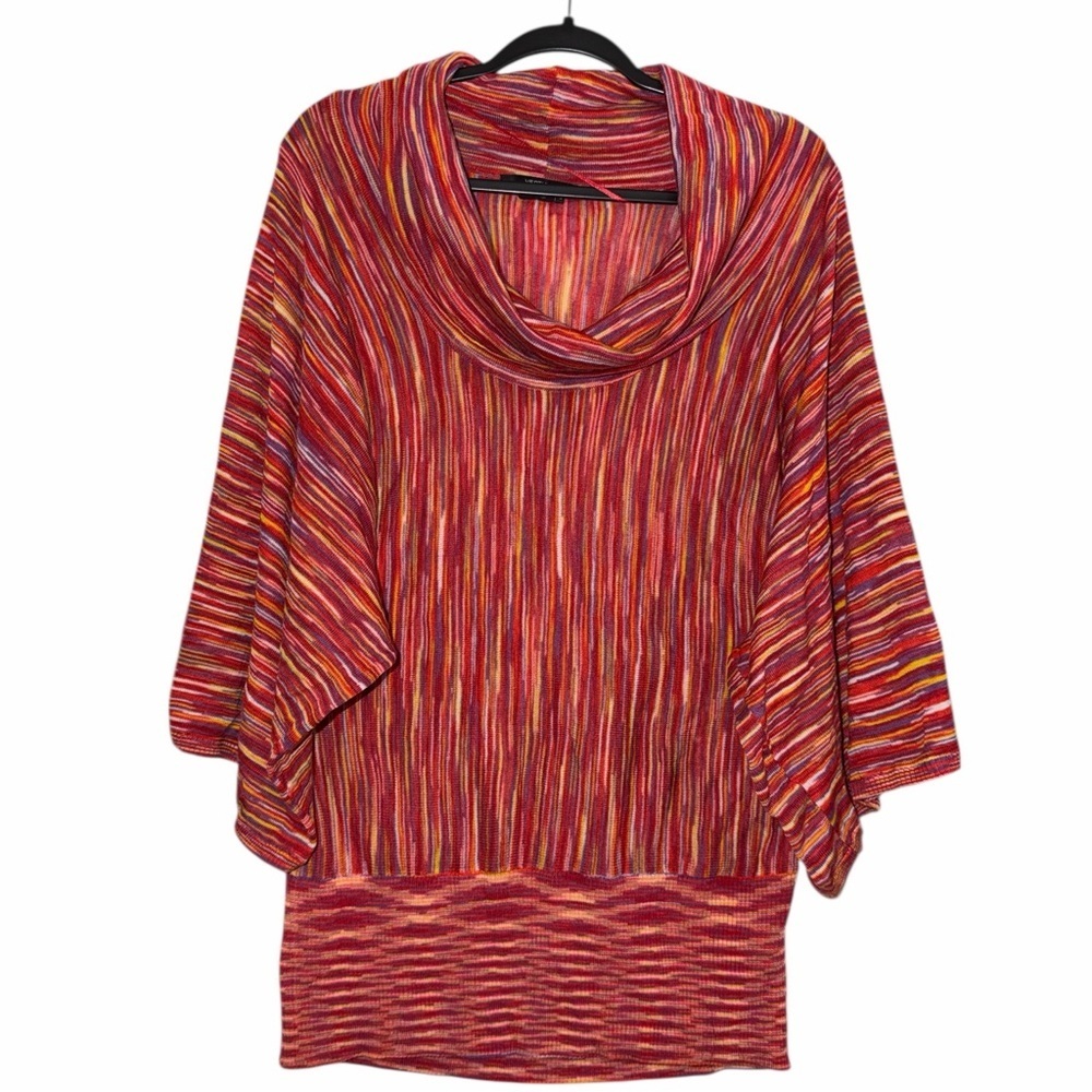 Vertigo Multi Color Cowl Neck Size XL
